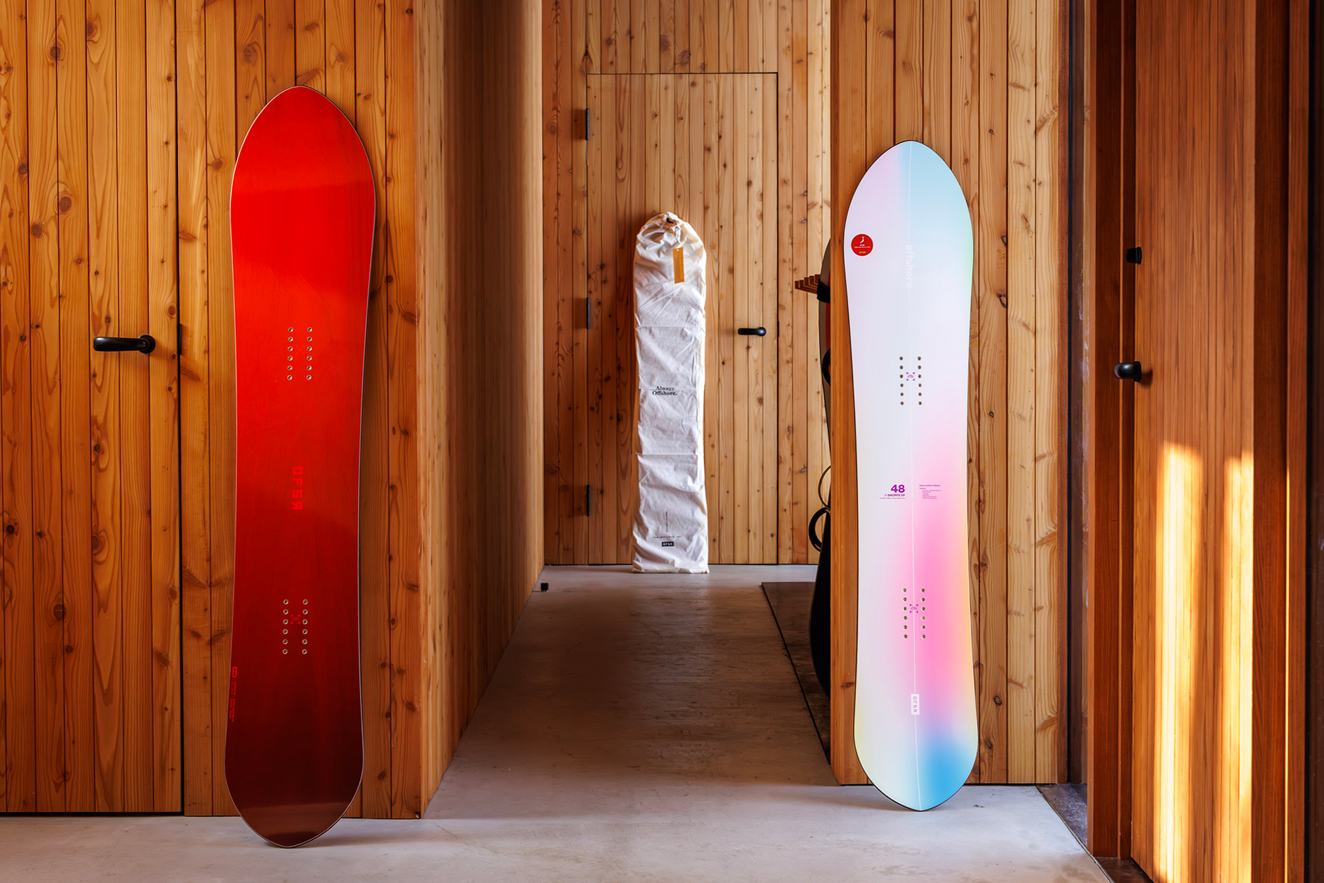 A finished board ready for collection at the factory