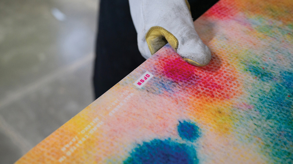 A freshly printed Offshore topsheet, colour pressed into the sheet