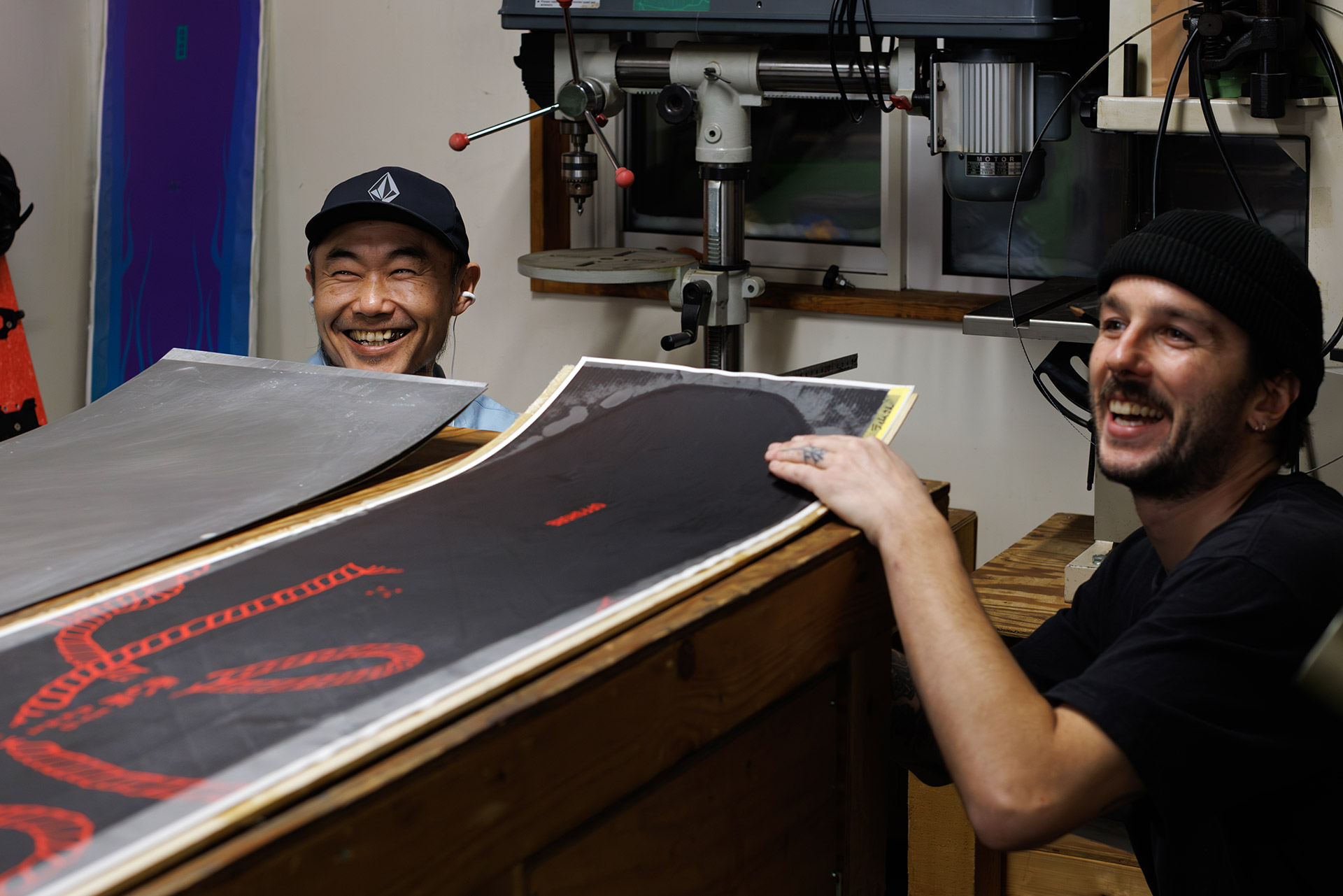 Yama and Josh at the bench