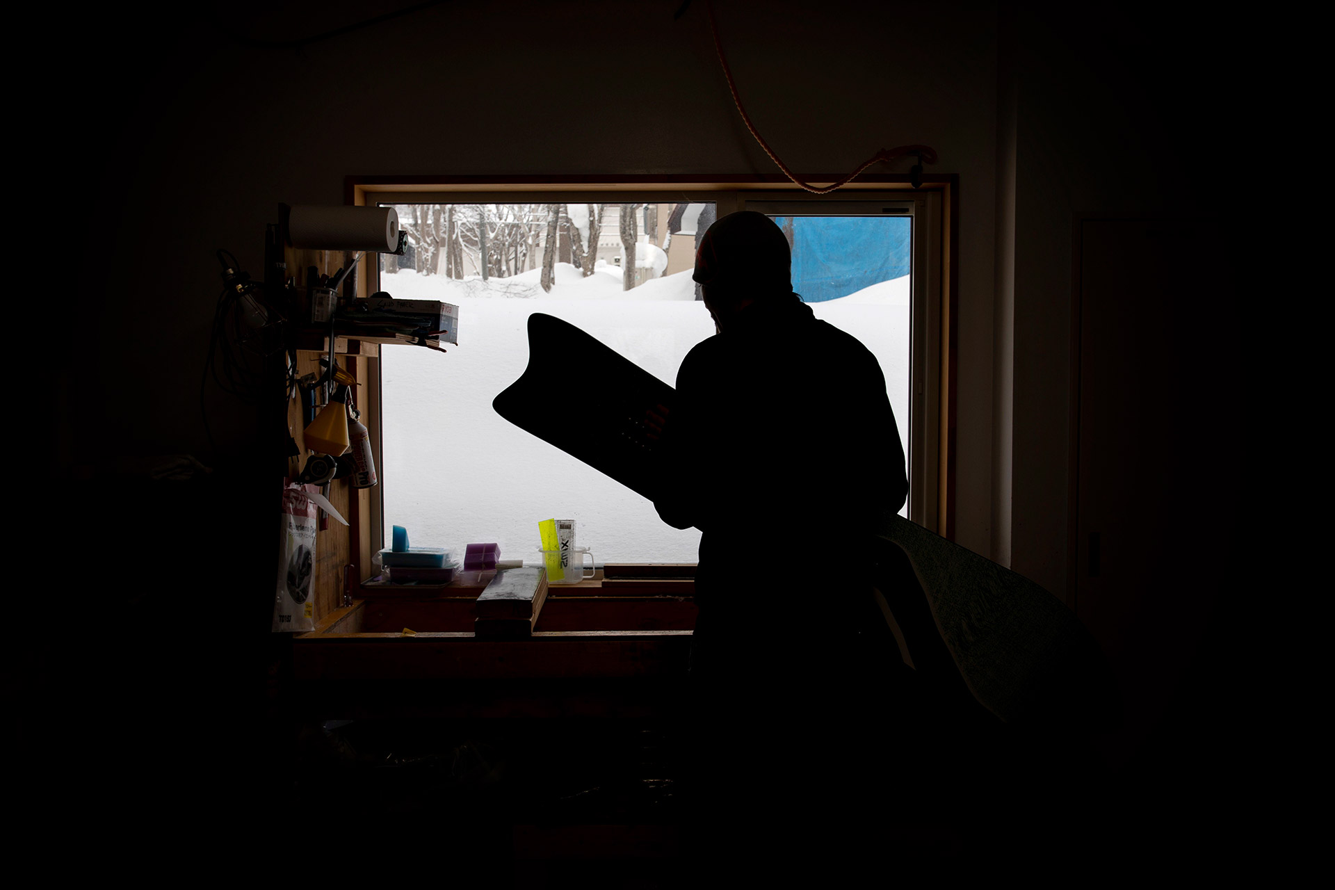 Hand-finished Craft Series boards in the OFSR factory, Niseko